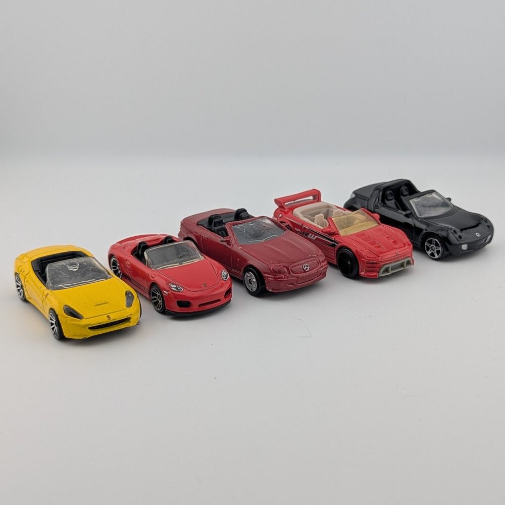 Hot Wheels & Maisto Convertible Roadsters Bundle – 5x Diecast Cars 1:64